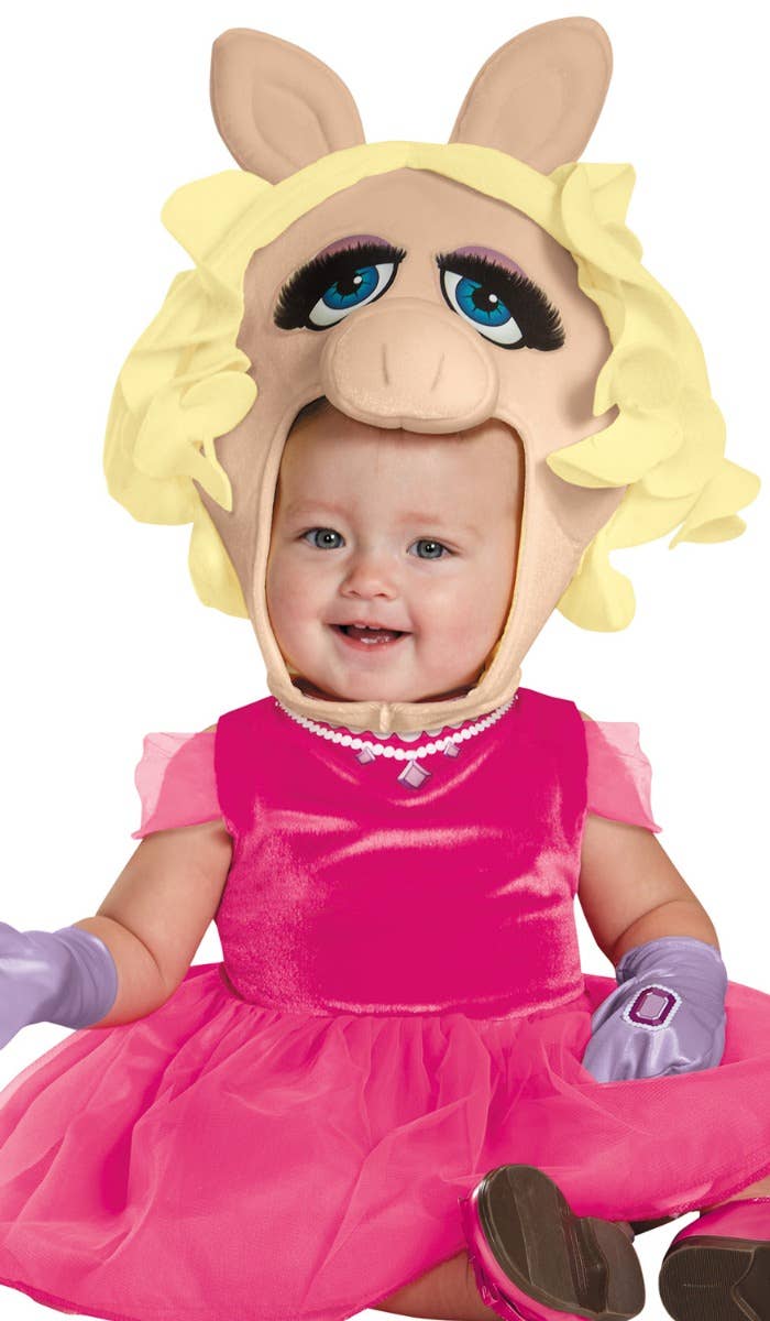 Miss Piggy Girl's Infant And Toddler Disney Muppets Fancy Dress Costume Close Up Image