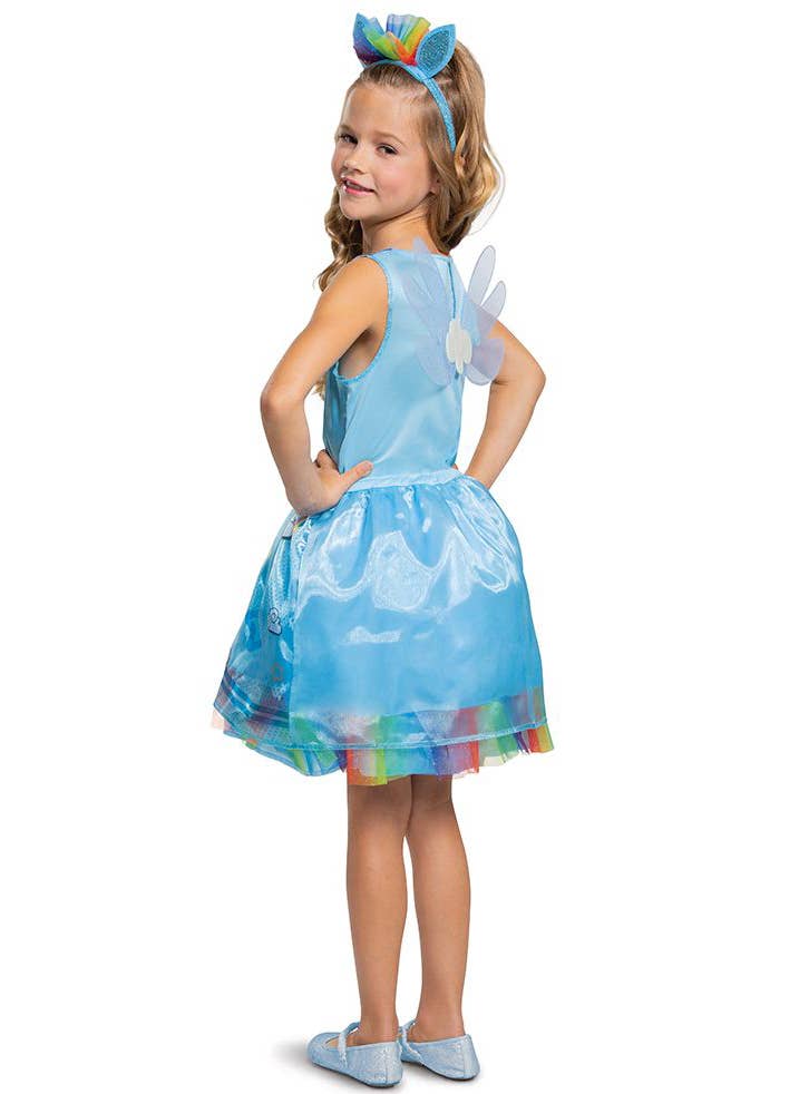 Girl's Blue Rainbow Dash My Little Pony Costume - Side Image