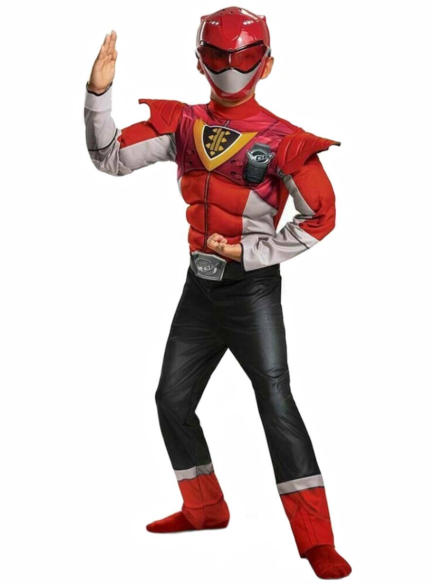 Power Up Mode Red Power Ranger Boys Costume