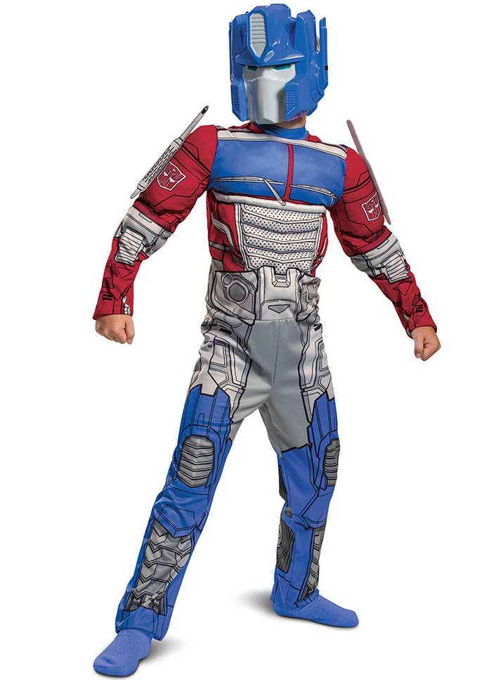 Boys Optimus Prime Muscle Costume - Alternate Front Image