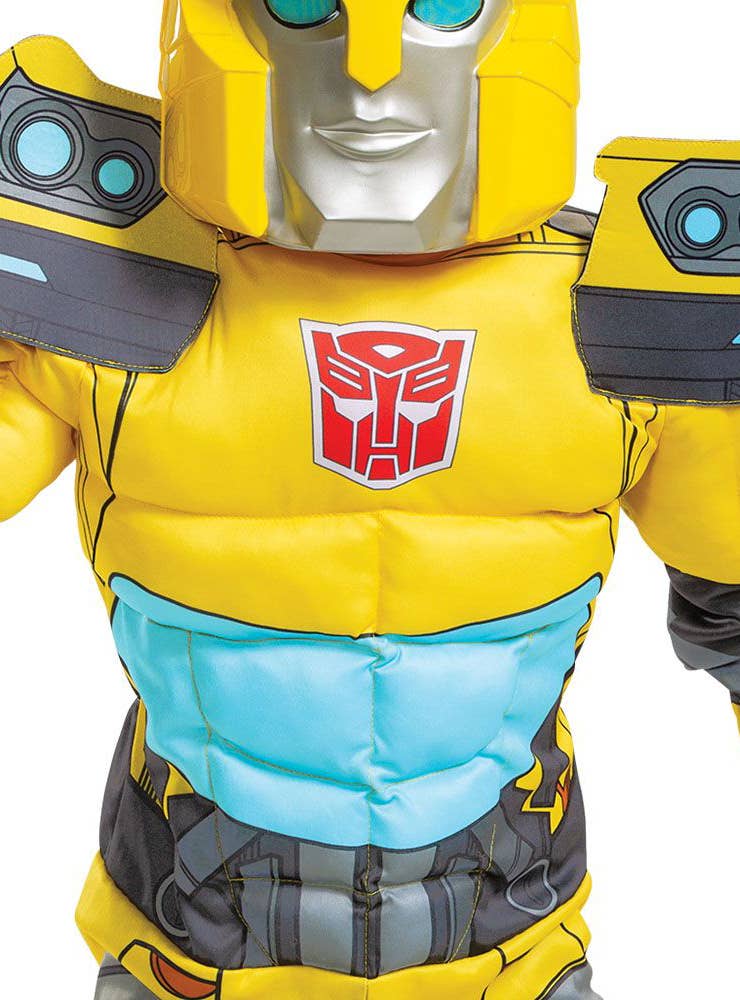 Boys Bumblebee Muscle Costume - Close Up Image 2