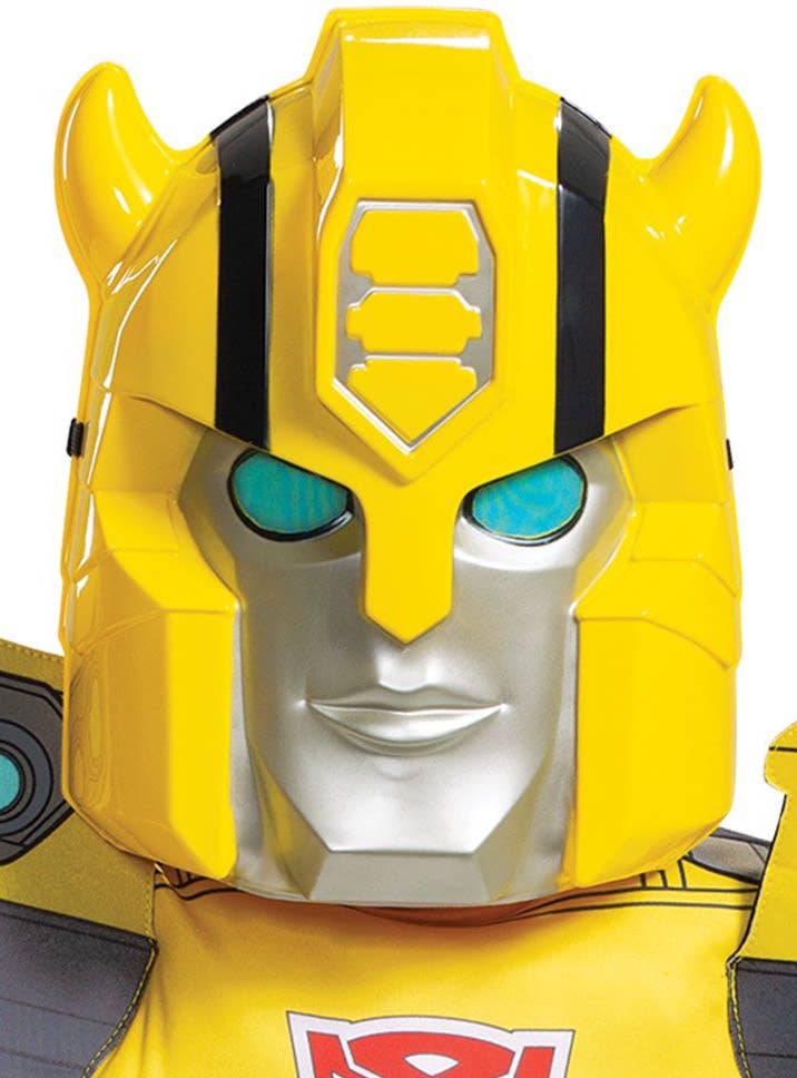 Boys Bumblebee Muscle Costume - Close Up Image 3