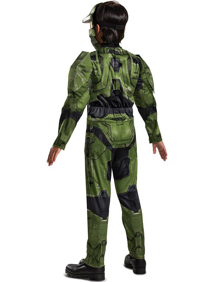 Muscle Chest Master Chief Infinte Boys Costume - Back Image