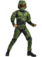 Muscle Chest Master Chief Infinte Boys Costume - Front Image