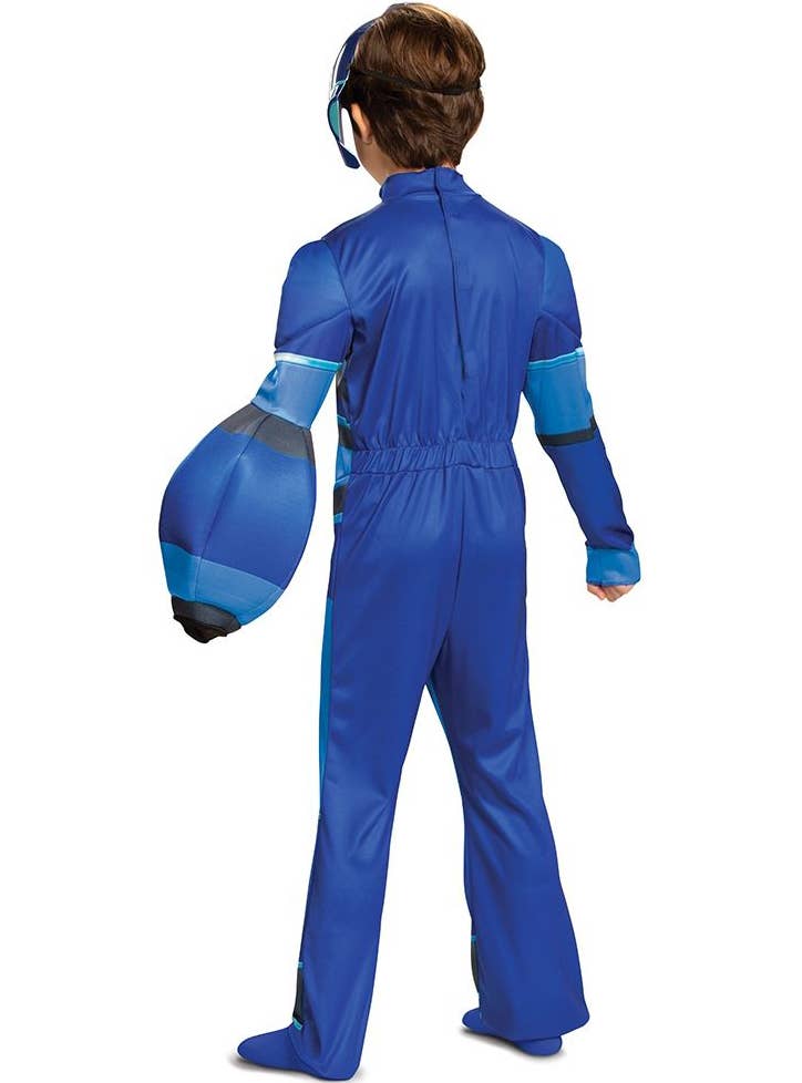 Boys Blue Mega Man Costume - Back Image