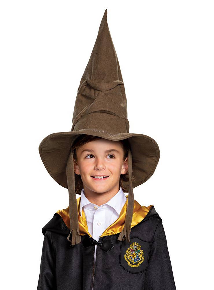Plush Brown Kid's Harry Potter Sorting Hat Costume Accessory - Alternative Image 1