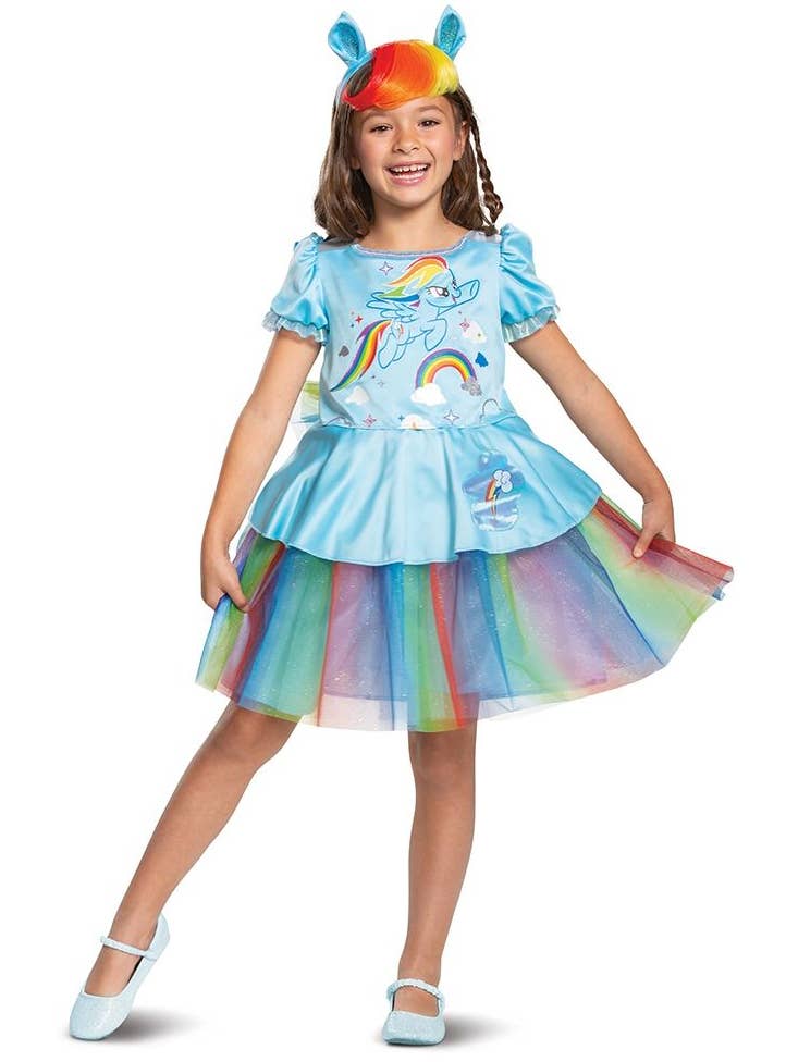 Deluxe Rainbow Dash Girl's My Little Pony Tutu Costume - Front Image