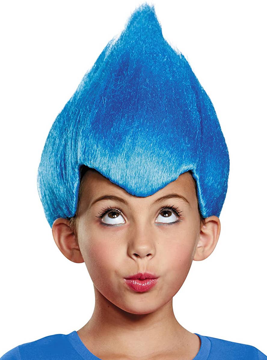 Blue Trollz Inspired Wacky Wig For Kids