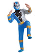 Blue Dino Fury Power Rangers Muscle Chest Costume for Boys - Front Image