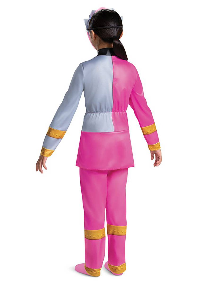 Pink Dino Fury Power Rangers Costume for Girls - Back Image