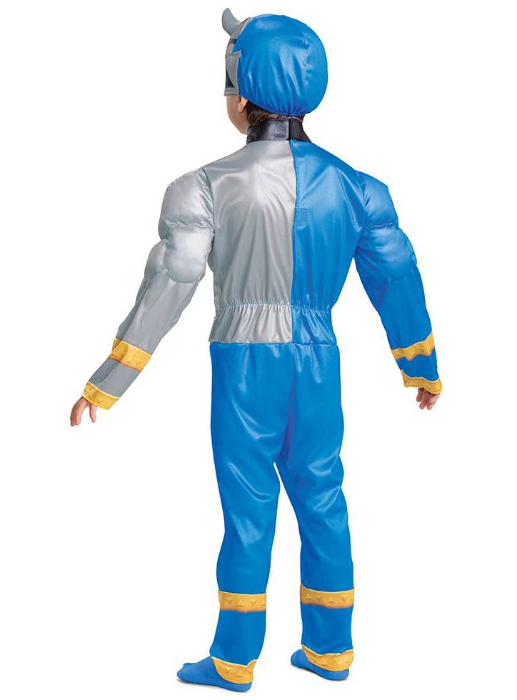 Blue Dino Fury Boy's Power Rangers Costume - Back Image