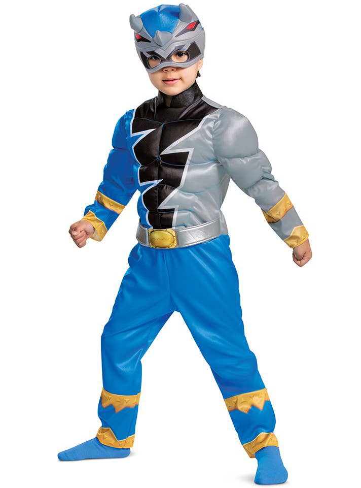 Blue Dino Fury Boy's Power Rangers Costume - Front Image