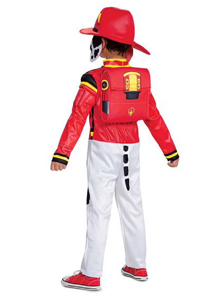 Boy's Deluxe Marshall Paw Patrol Toddler Costume - Back Image