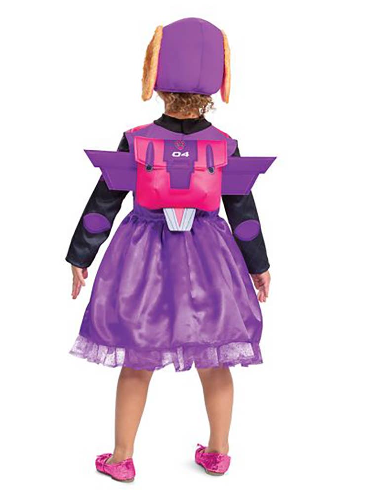 Girl's Deluxe Skye Paw Patrol Toddler Costume - Back Image