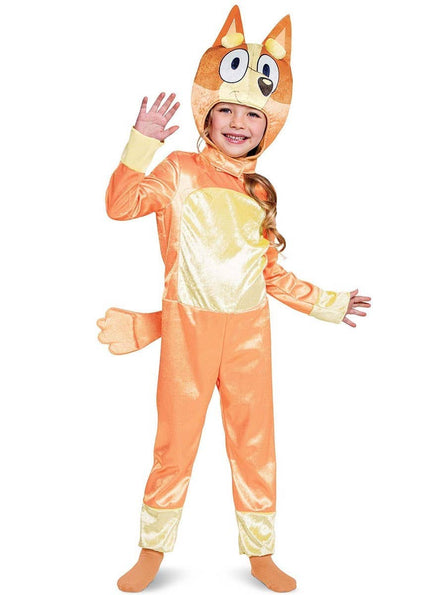 Image of Deluxe Bingo Kids Bluey Character Costume - Front View