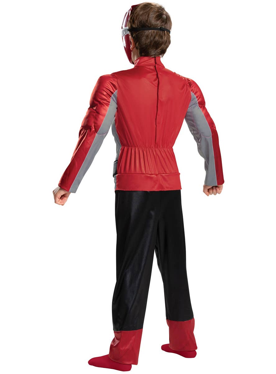 Deluxe Boy's Red Power Ranger Beast Morpher Muscle Chest Costume - Back Image