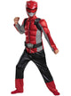 Deluxe Boy's Red Power Ranger Beast Morpher Muscle Chest Costume - Front Image