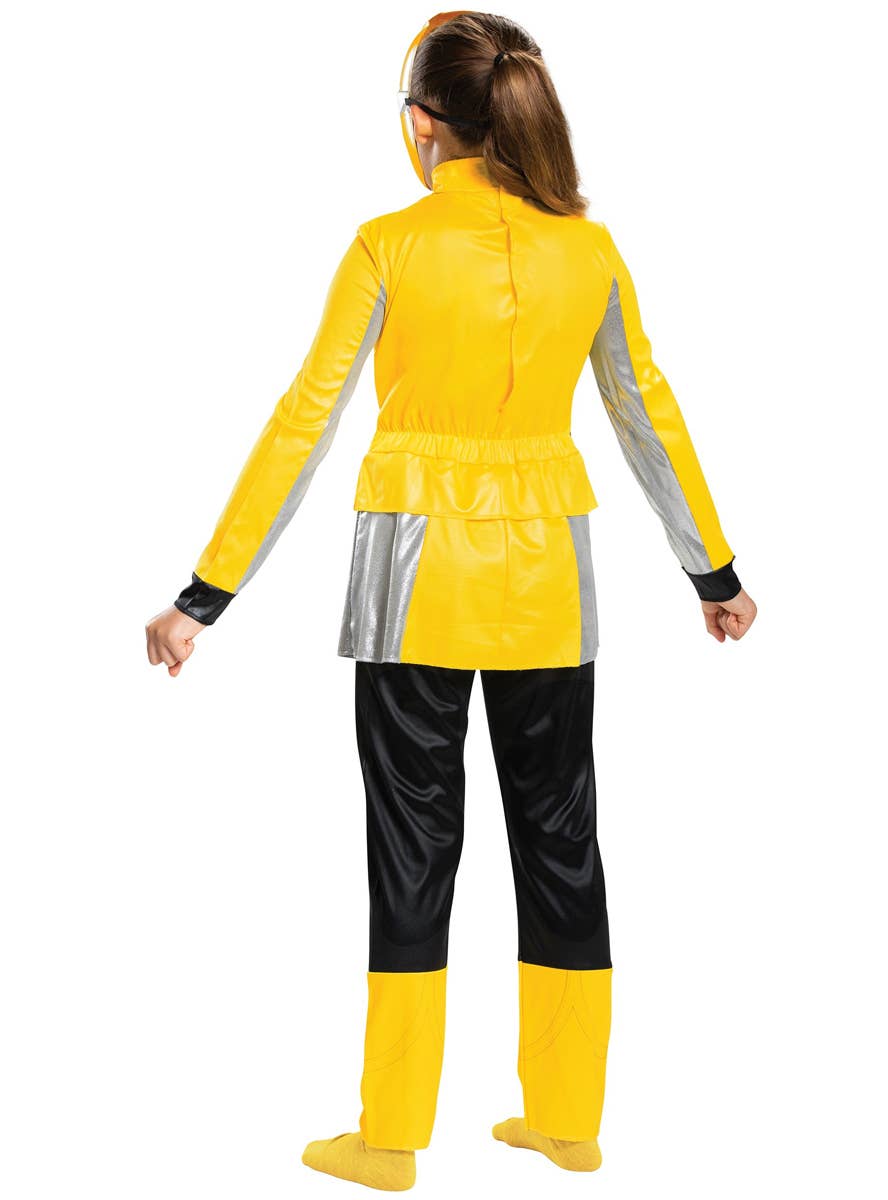 Deluxe Girl's Yellow Power Ranger Beast Morpher Costume - Back Image