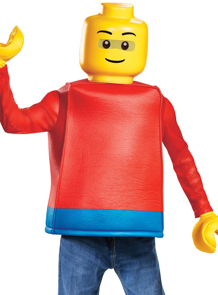 Lego Man Costume for Boys - Close Up Image