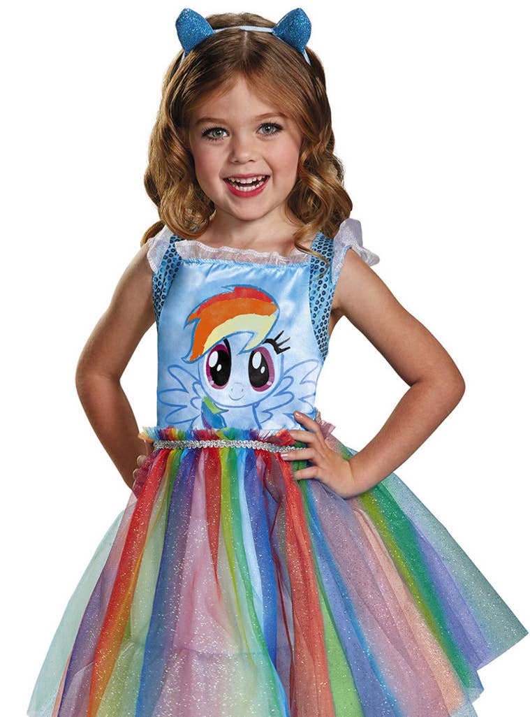 Toddler Girl's Rainbow Dash My Little Pony Costume - Alternative Image