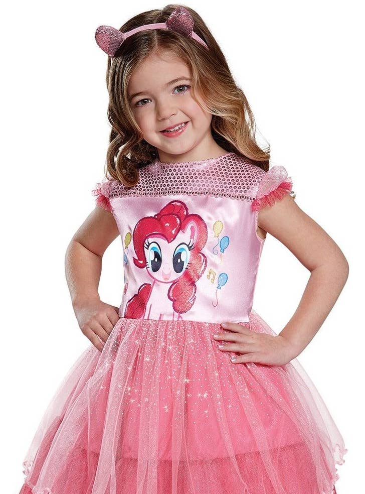 Toddler Girl's Pinkie Pie My Little Pony Costume - Close Up Image