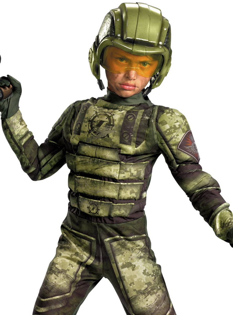 Foot Soldier Boys Dress Up Costume - Close Up Image