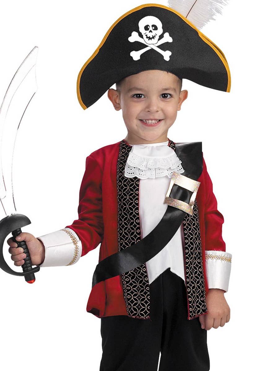 Pirate Captain Costume for Boys - Close Up Image