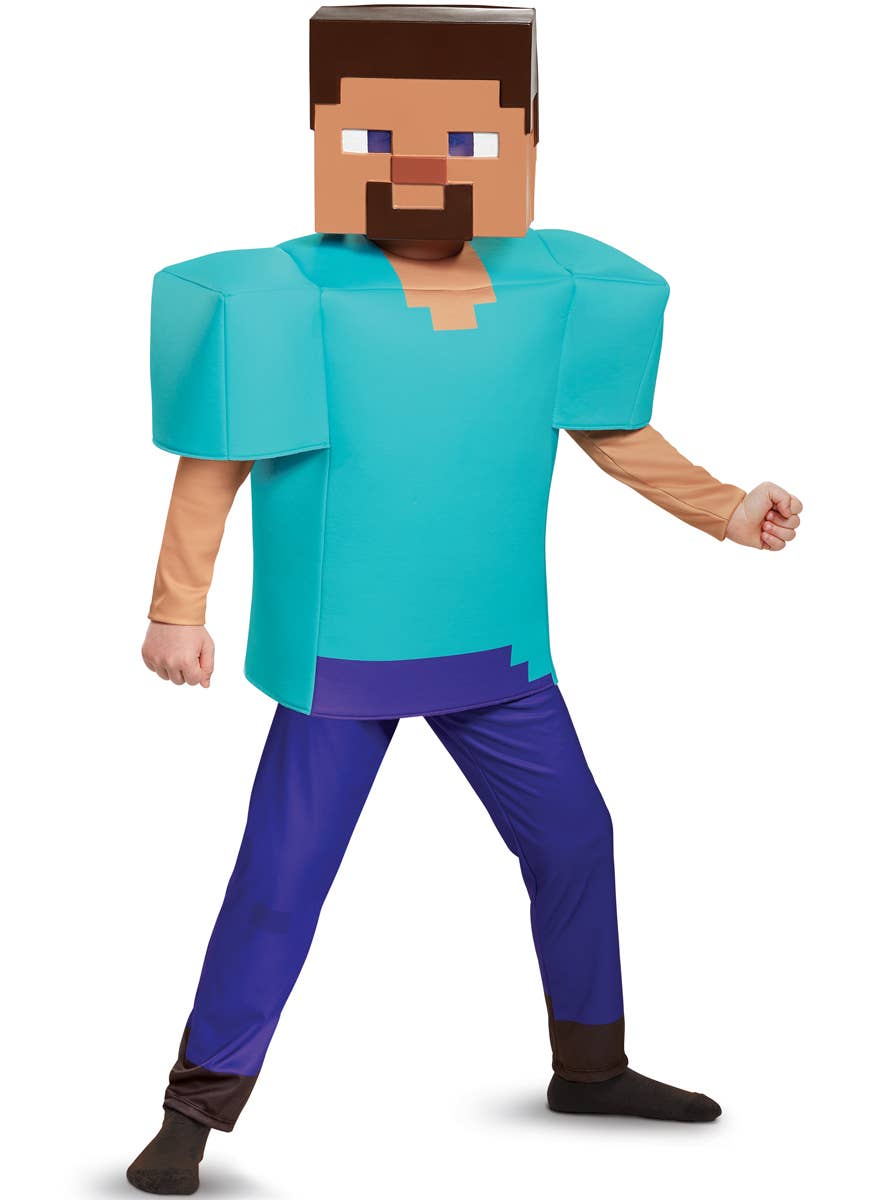 Boys Deluxe Minecraft Steve Costume - Alternate Image