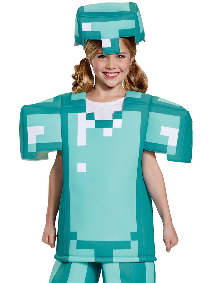 Kids Prestige Minecraft Armour Costume - Close Alternate Image