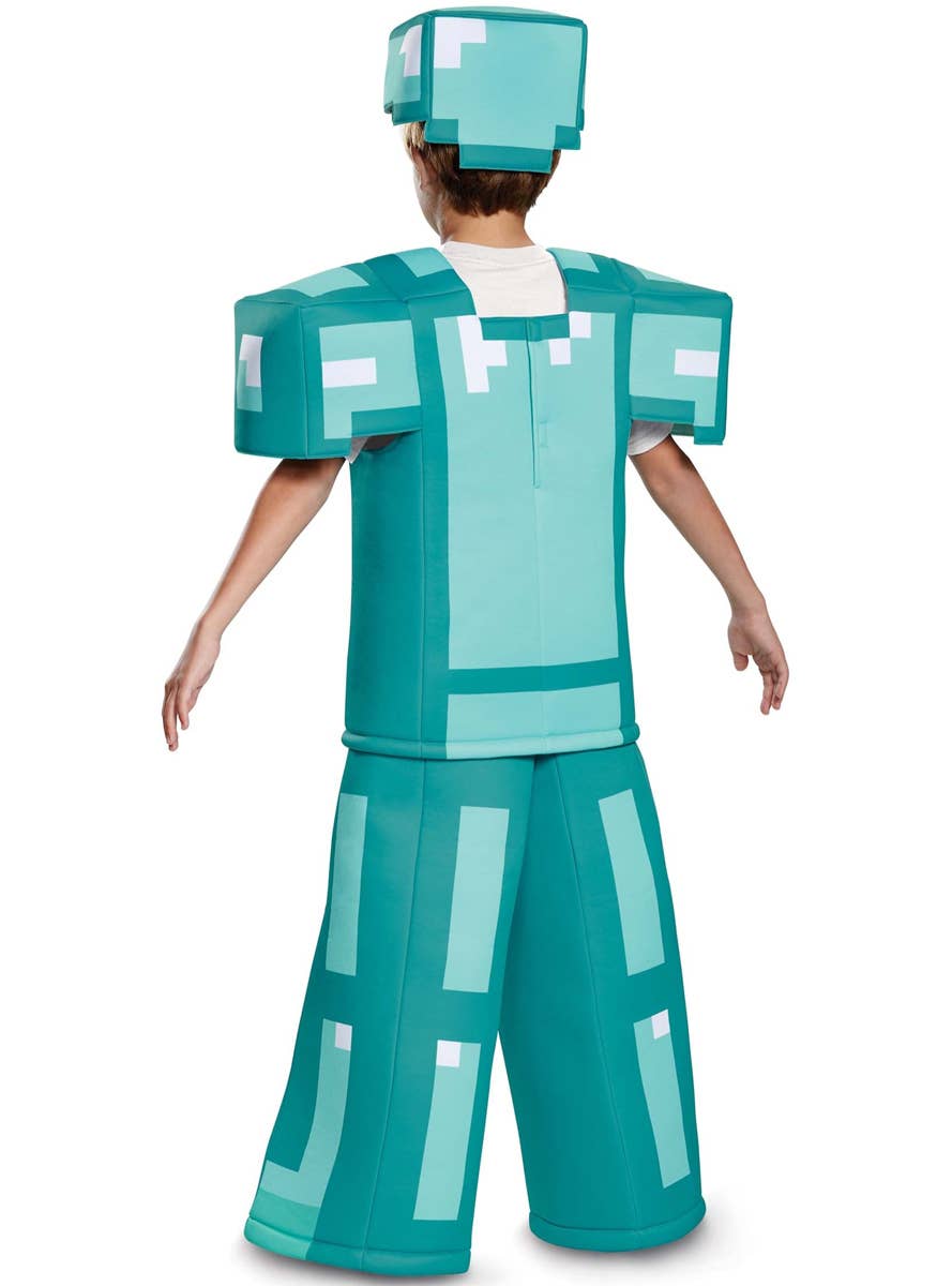 Kids Prestige Minecraft Armour Costume - Back Image