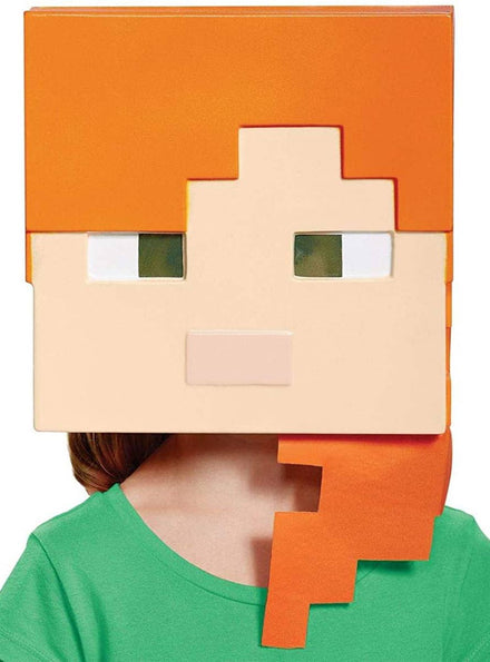 Girl's Minecraft Alex Character Costume Mask