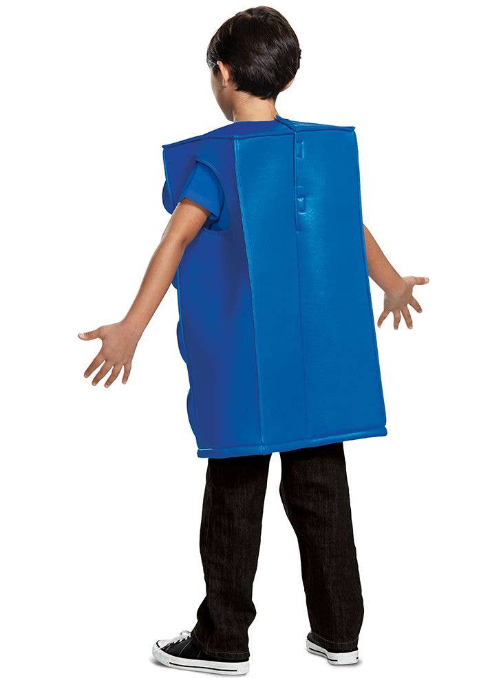 Blue Lego Brick Unisex Kid's Costume - Back Image