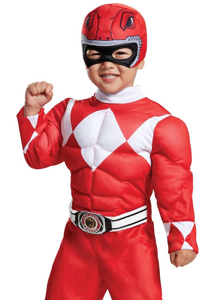 Toddler Red Power Ranger Costume - Close Up Image