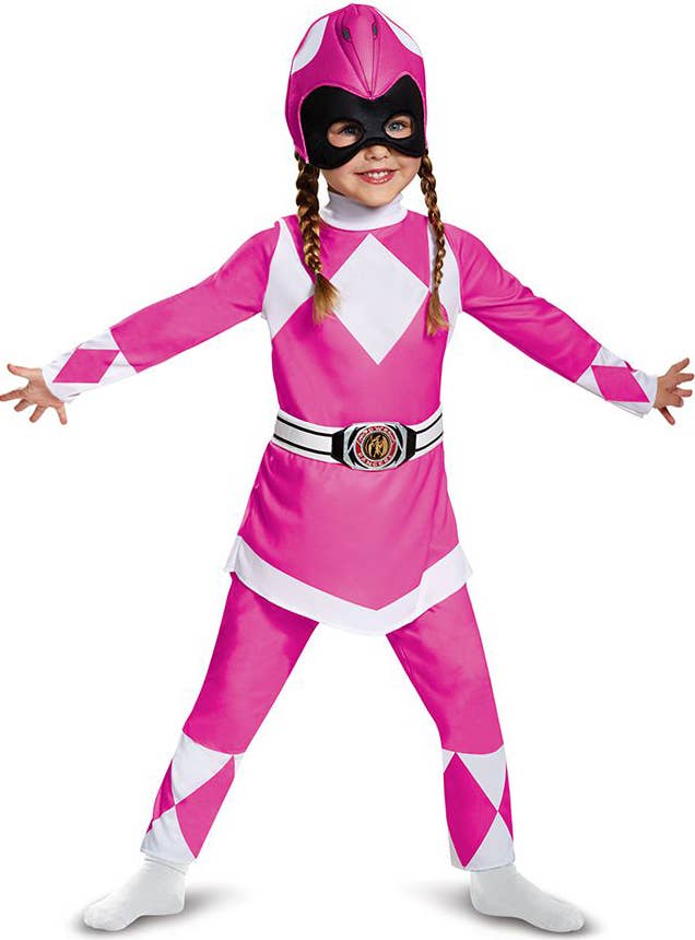 Pink Toddler Power Ranger Costume - Alt Image