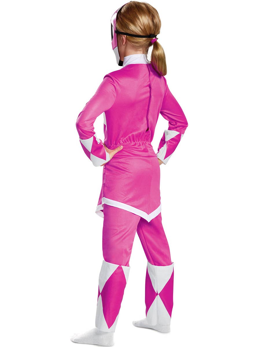 Deluxe Pink Power Ranger Girls Costume - Back Image