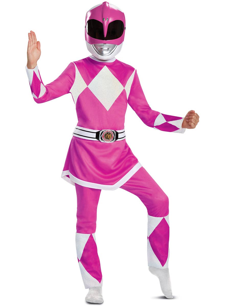 Deluxe Pink Power Ranger Girls Costume - Front Image