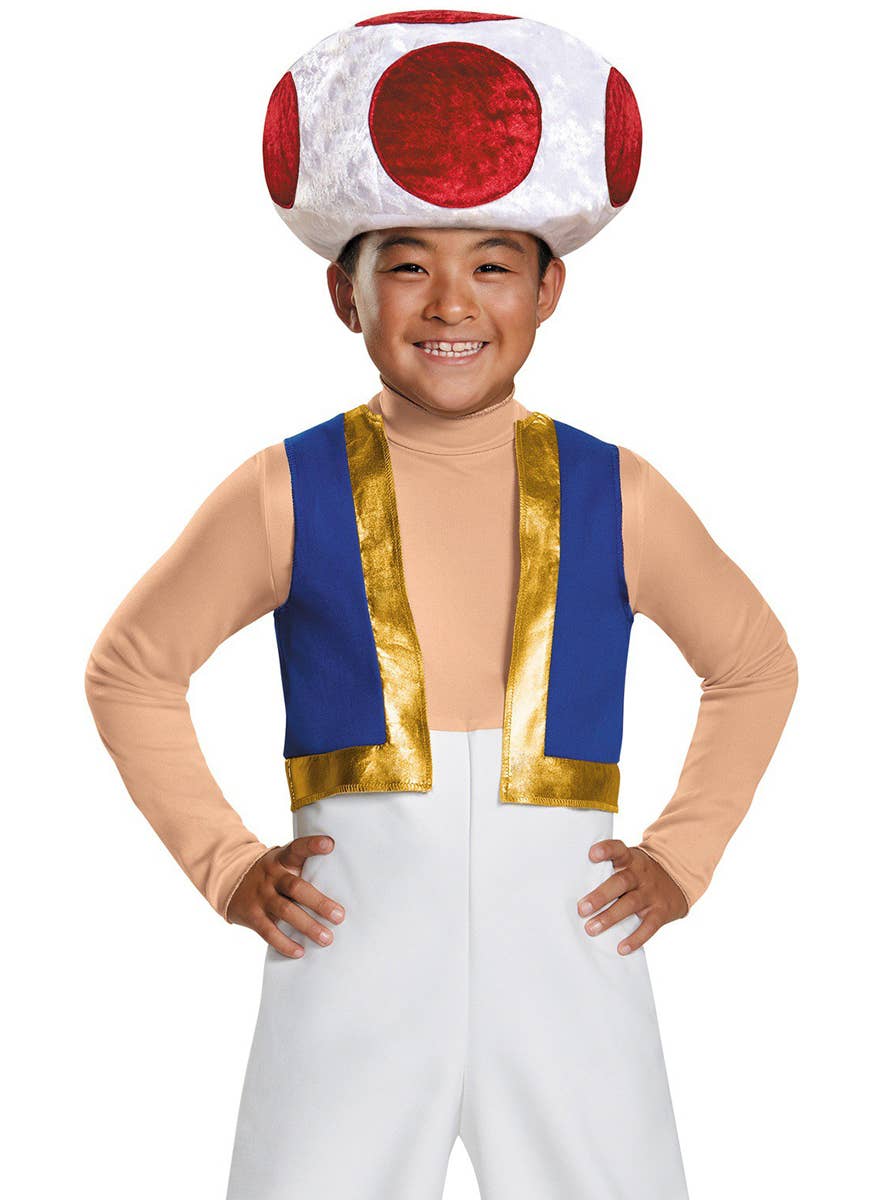 Kids Deluxe Toad Costume - Close Up Image