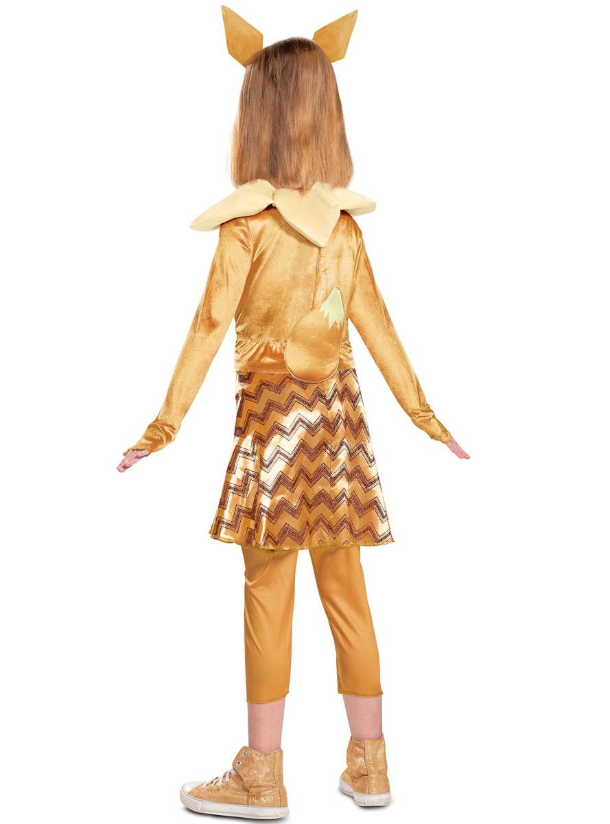 Girls Deluxe Eevee Costume - Back Image