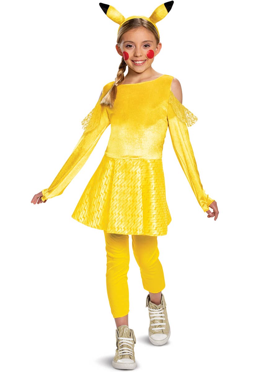 Girls Pikachu Costume - Front Image