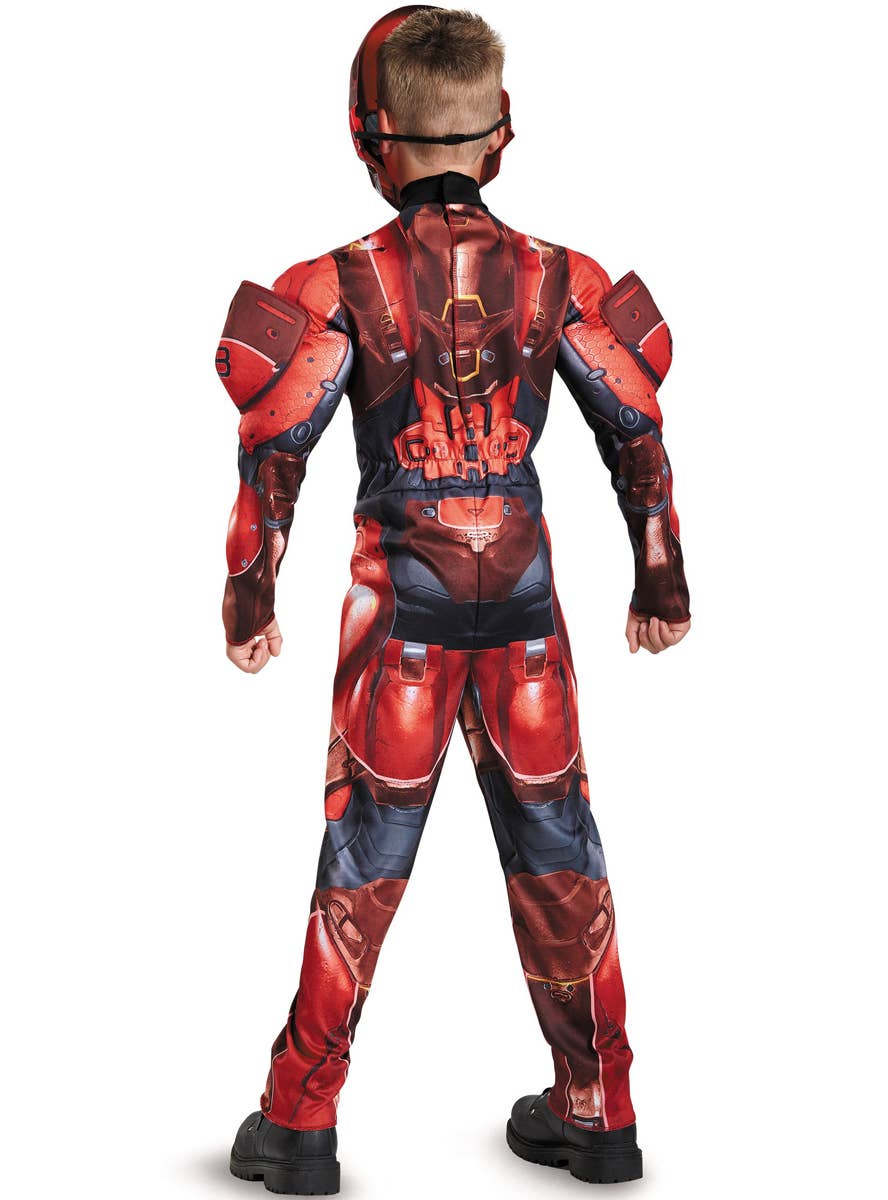 Red Spartan Costume for Boys - Back Image