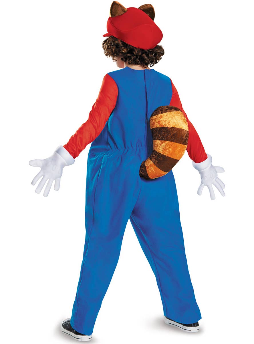 Raccoon Mario Deluxe Boys Costume - Back Image