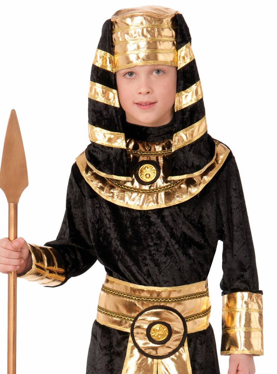 Boy's Egyptian Pharaoh International Costume Close Up View