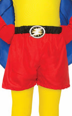 Kid's Unisex Bright Red Satin Superhero Boxer Shorts Costume Accessory Main Image