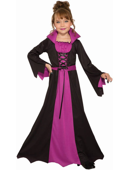 Black and Pink Girl's Sorceress Halloween Costume