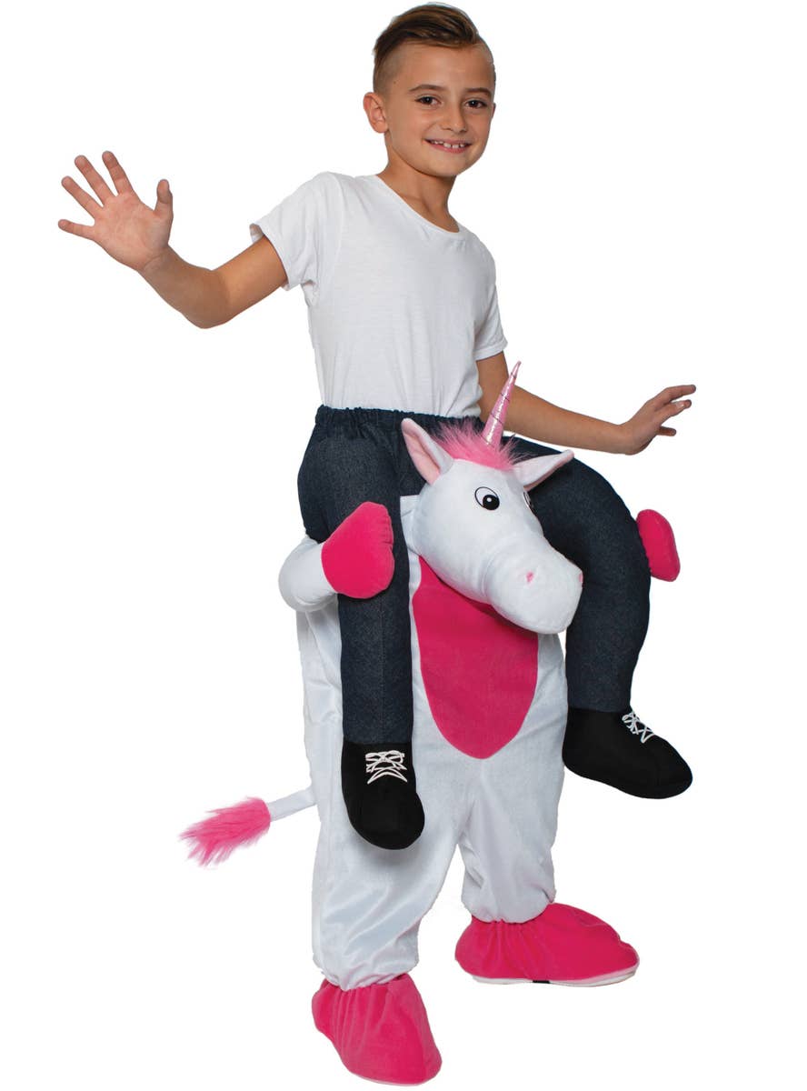 Kids Funny Ride on Unicorn Costume - Main Image
