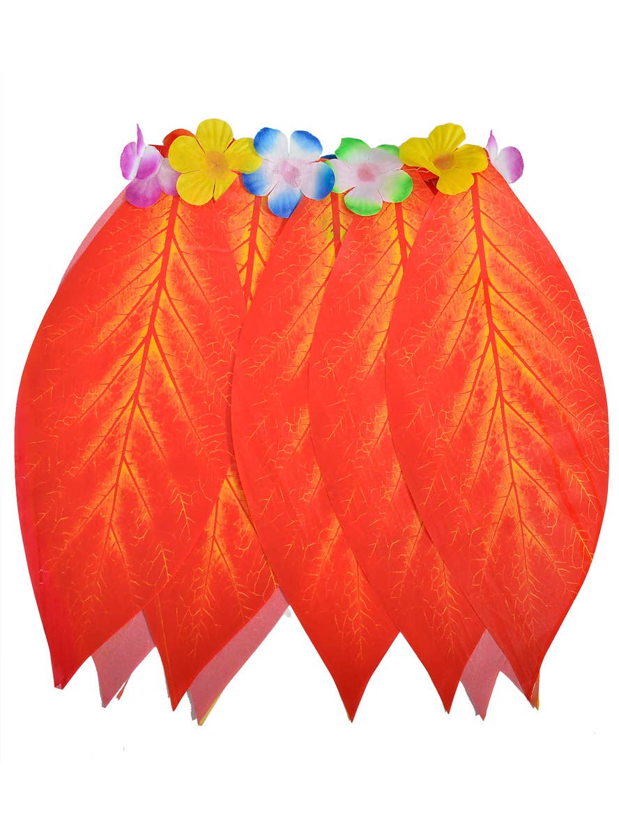 Red Banana Leaf Kid's Hawaiian Costume Skirt