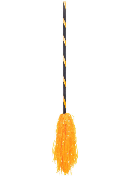 Orange and Black Striped Witches Broomstick for Kids