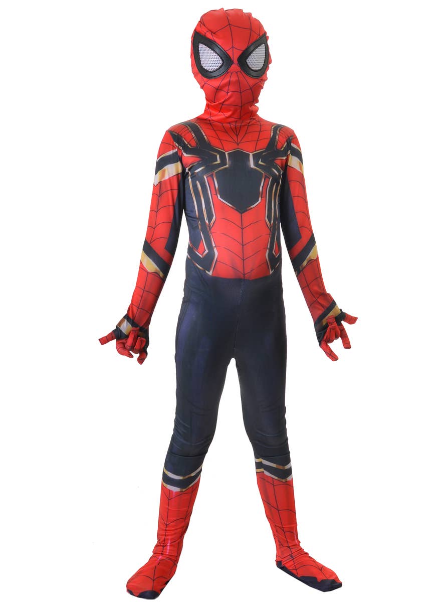 Iron Spider Hero Boys Deluxe Superhero Costume