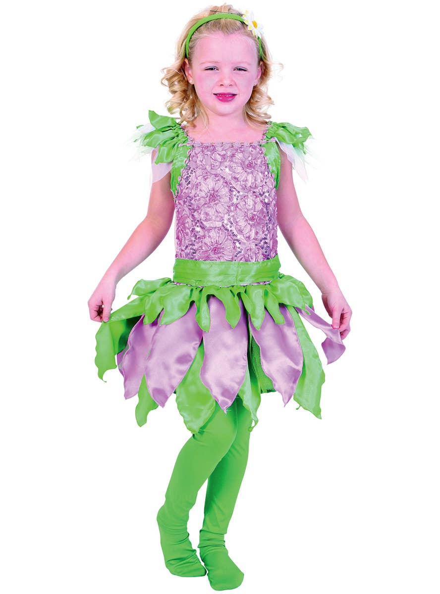 Image of Girls Pink and Green Forest Fairy Book Week Fancy Dress Costume