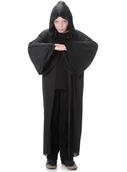 Black Hooded Robe Boys Halloween Costume Main Image